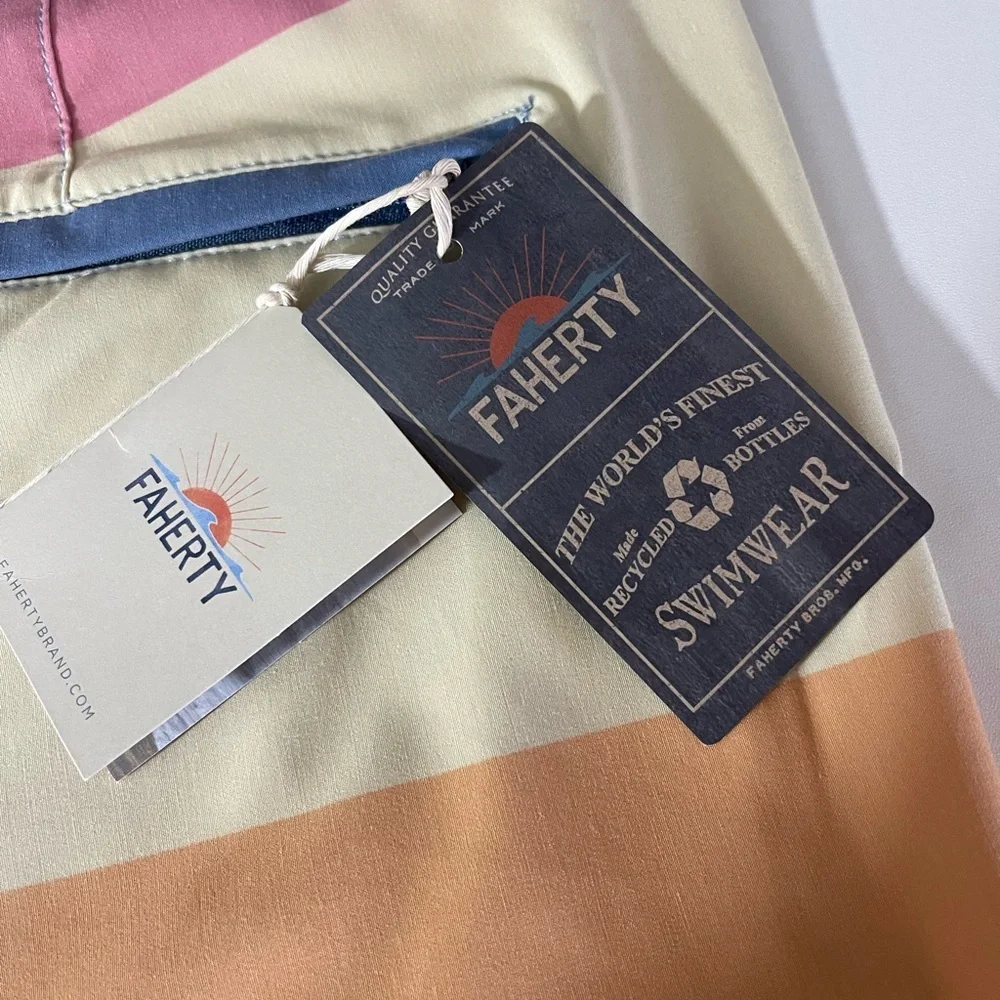 Faherty Board Shorts Soleil Sun & Wave‎ 42W NWT$98